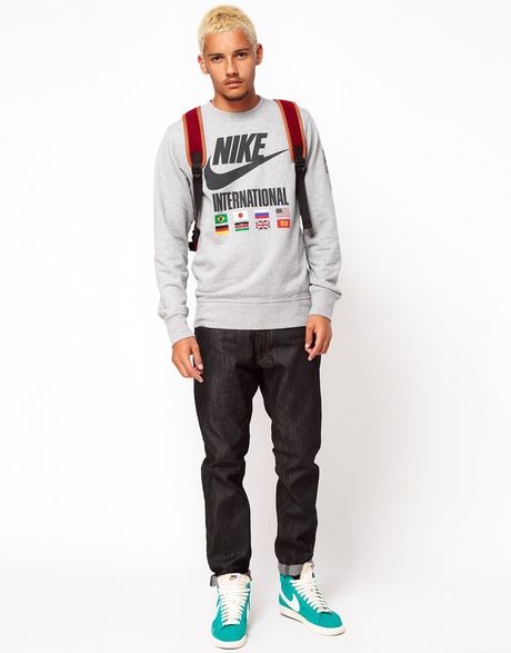 mens nike sweats grey