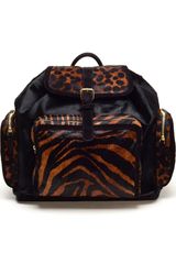 Pierre Hardy Calfhair Leopard Printed Backpack