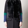 Preen Zora Scuba Wool and Sheep Skin Coat in Black - Lyst