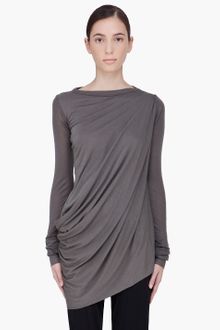 Rick Owens Lilies Dark Grey Asymmetric Top - Lyst
