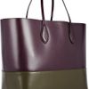 Rochas Two Tone Leather Tote in Purple - Lyst