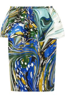 Stella McCartney Berkeley Printed Silkblend Peplum Skirt - Lyst