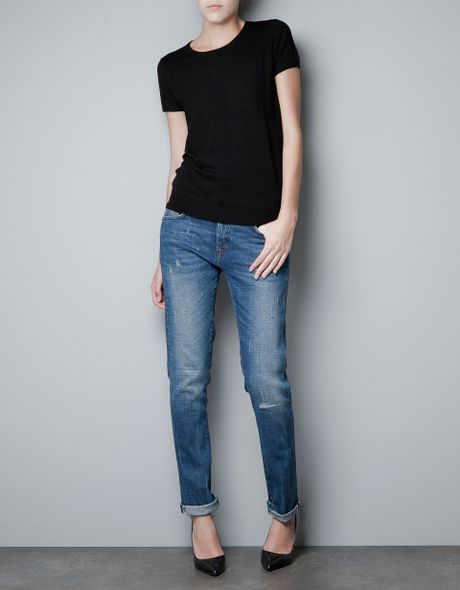 Zara Basic Sweater in Black | Lyst