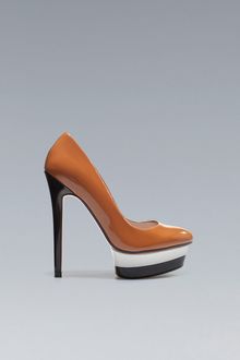 Zara Patent Leather Platform Court Shoe - Lyst
