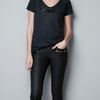 Zara Romantic Embroidered Tshirt in Gray (dark lead) - Lyst