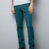 Zara Slim Fit Bulldenim Trousers in Green for Men (emerald green) - Lyst