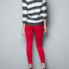 Zara Striped Moss Stitch Sweater in Gray (grey) - Lyst
