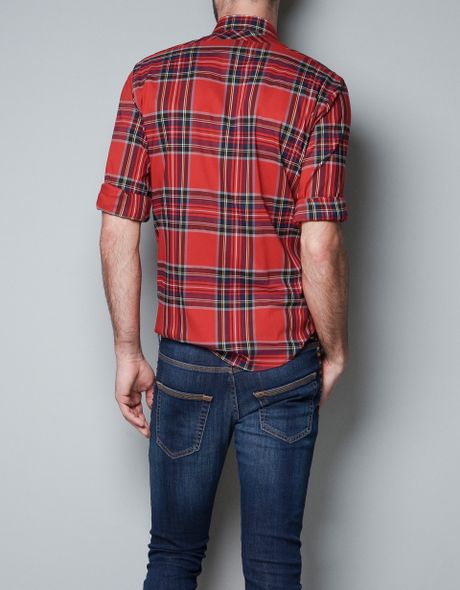 zara check shirt mens