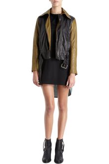 10 Crosby by Derek Lam Leather Combo Moto Jacket - Lyst