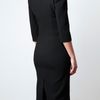 Alexander Mcqueen Crepe Wool Pencil Dress in Black - Lyst