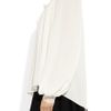 Alexander Mcqueen Lace Trimmed Silk Crepe Blouse in Beige (ivory) - Lyst