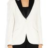 Alexander Mcqueen Crepe Tuxedo Blazer in White - Lyst