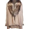 Alice + Olivia Izzy Cascade Fur Cardigan in Beige (nude) - Lyst