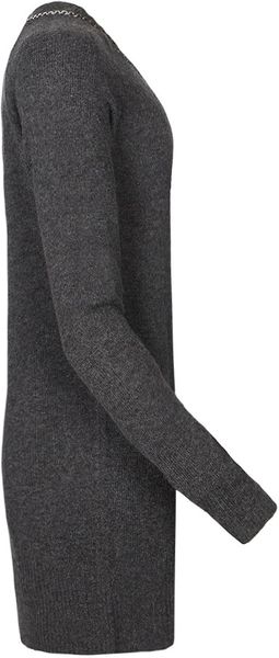 Allsaints Chain Jumper Dress in Gray (charcoal) | Lyst