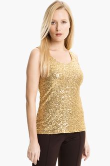Anne Klein Sequin Tank - Lyst