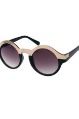 Asos Metal Top Keyhole Round Sunglasses