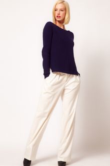 ASOS Collection Wide Leg Trousers with Pleat Front - Lyst