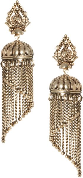 Asos Mini Lampshade Tassel Earrings - Lyst