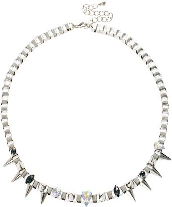 Asos Jewelled Spike Collar Necklace - Lyst