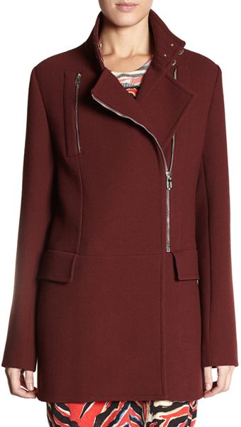 Balenciaga Officer Coat in Red (chocolate) - Lyst