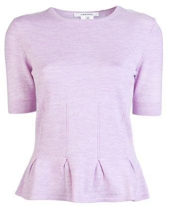Carven Peplum Knit Top - Lyst