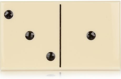 Charlotte Olympia Domino Pandora Perspex Clutch in Beige (cream) - Lyst