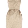Coast Carla Metallic Dress in Gold (bronze) - Lyst