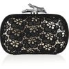 Diane Von Furstenberg Small Lytton Lace Leather Clutch in Black (champagne) - Lyst