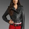 Diesel Lmarlene Treated Leather Jacket in Black - Lyst