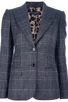 Dolce & Gabbana Checked Blazer - Lyst