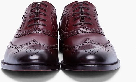 burgundy brogue mens shoes