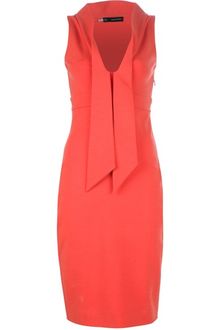 DSquared2 Fitted Plunge Neck Dress - Lyst