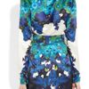 Erdem Cecilia Printed Silksatin Shirt in White (ivory) - Lyst