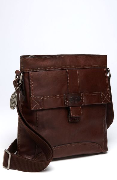 Fossil 'Trail' Crossbody Bag in Brown for Men (dark brown)