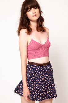 Free People Cropped Bustier in Lace - Lyst