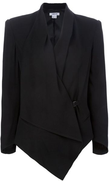 Helmut Lang Draped Blazer in Black - Lyst