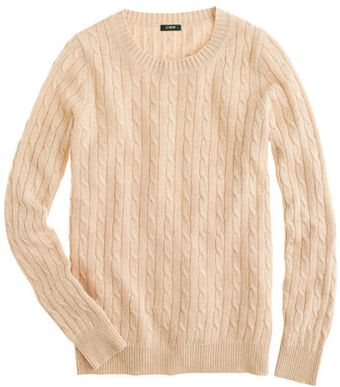 J.Crew Cambridge Cable Crewneck Sweater - Lyst