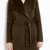 Joseph Lisa Long Double Face Cashmere Belted Coat in Brown - Lyst