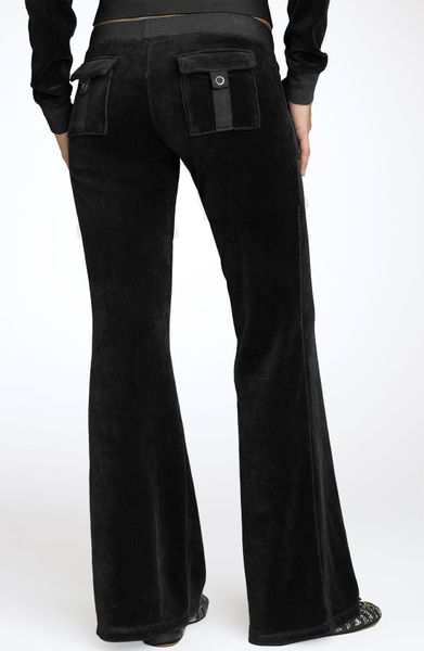 Juicy Couture Velour Pocket Pants In Black Lyst 4336