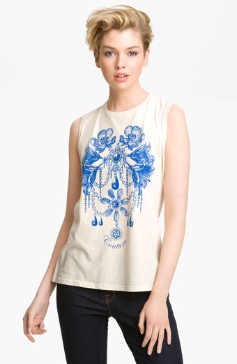 Juicy Couture Embellished Graphic Tank - Lyst