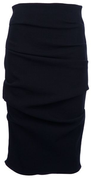 La Petite Salope Ruched Pencil Skirt - Lyst