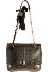 Lanvin Happy Medium Python Shoulder Bag