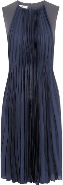 Maison Martin Margiela Crepe and Pleated Silk Dress - Lyst
