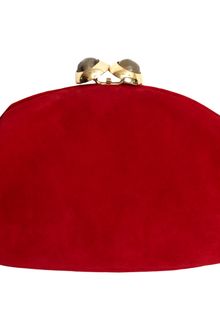 Marni Small Suede Kiss Lock Clutch - Lyst