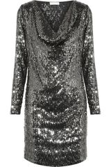 Michael by Michael Kors Draped Sequined Dress