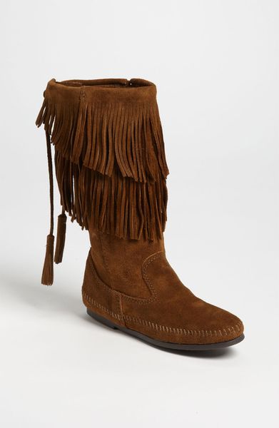 fringe brown boots