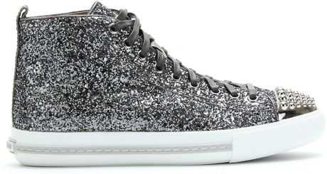 miu miu glitter sneakers sale