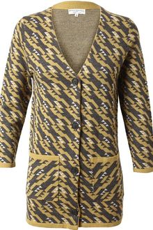 Opening Ceremony Jacquard Knitted Mercerized Wool Cardigan - Lyst