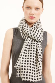 Oscar de la Renta Polka Dot Cashmere Scarf - Lyst