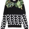 Preen Checker Intarsia Knit Sweater in Black - Lyst